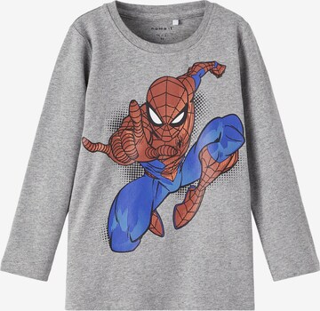 NAME IT Shirt 'Spiderman' in Grey: front