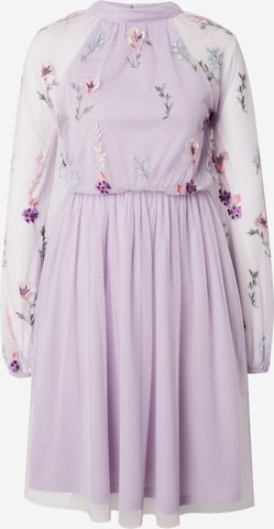 Frock and Frill Dress in Purple: front