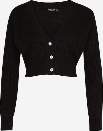 Nasty Gal Petite Knit Cardigan in Black: front