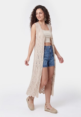 usha FESTIVAL - Vestido de malha 'Nature Women' em bege