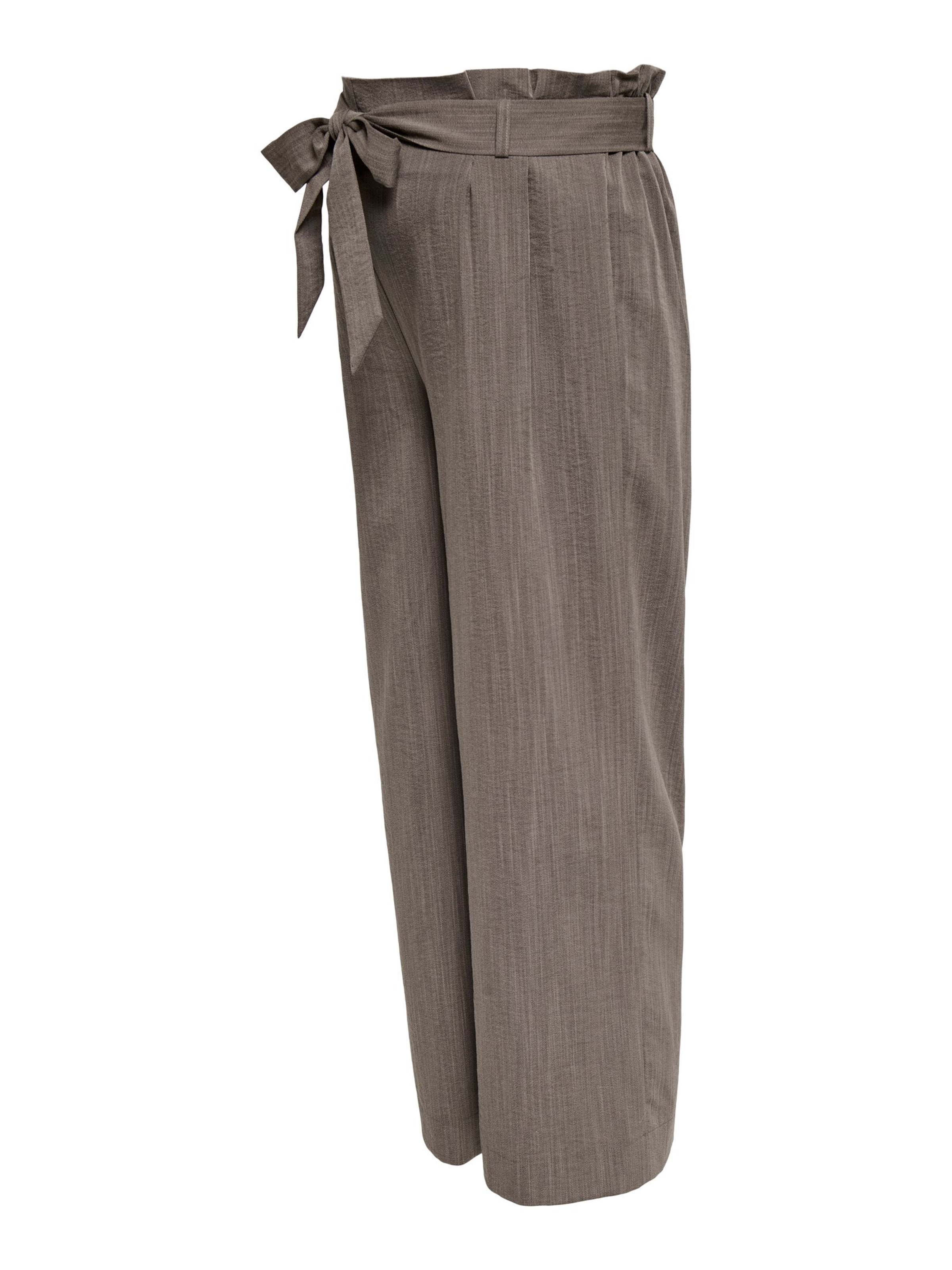 Only Maternity Flared Trousers 'OLMMarsa' in Brown