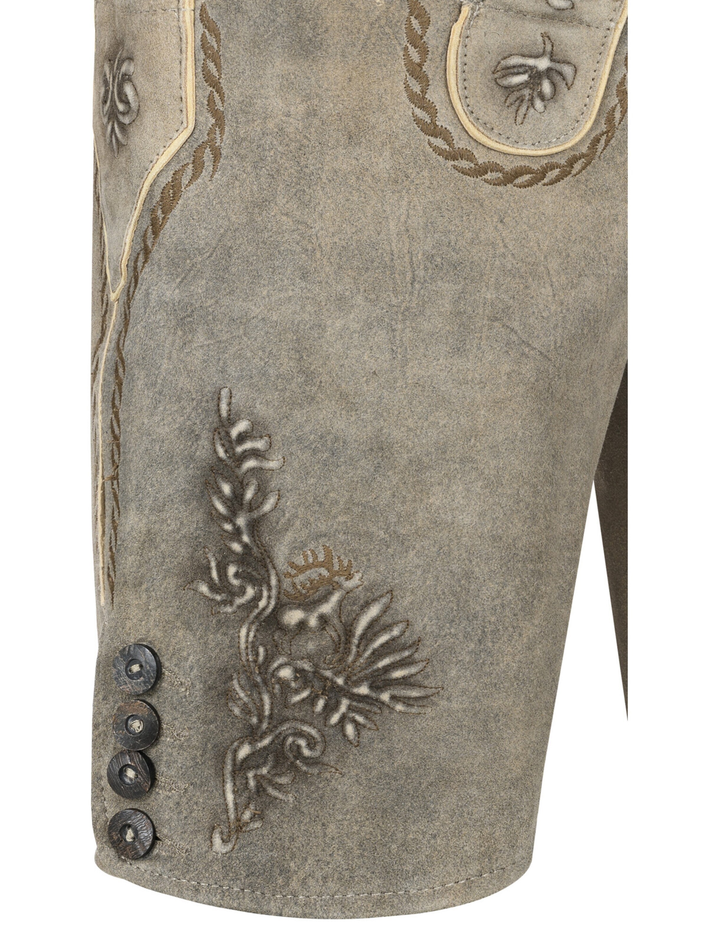 Trachtenhof Nübler Regular Traditional Pants 'Lederhose Konrad' in Brown