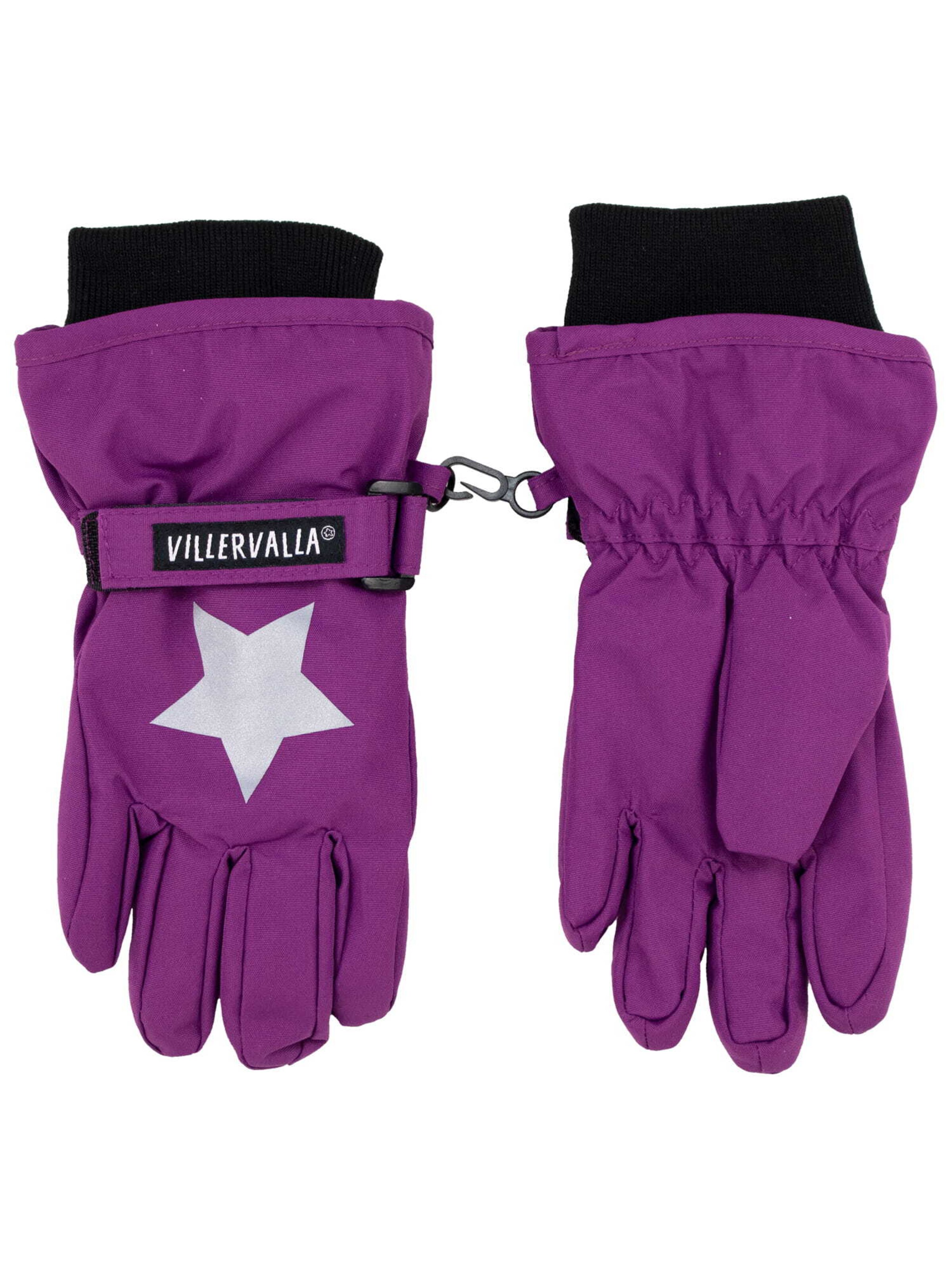 Villervalla Handschuhe 'Basic' in Lila: Vorderseite