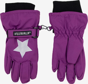 Villervalla Handschuhe 'Basic' in Lila: Vorderseite
