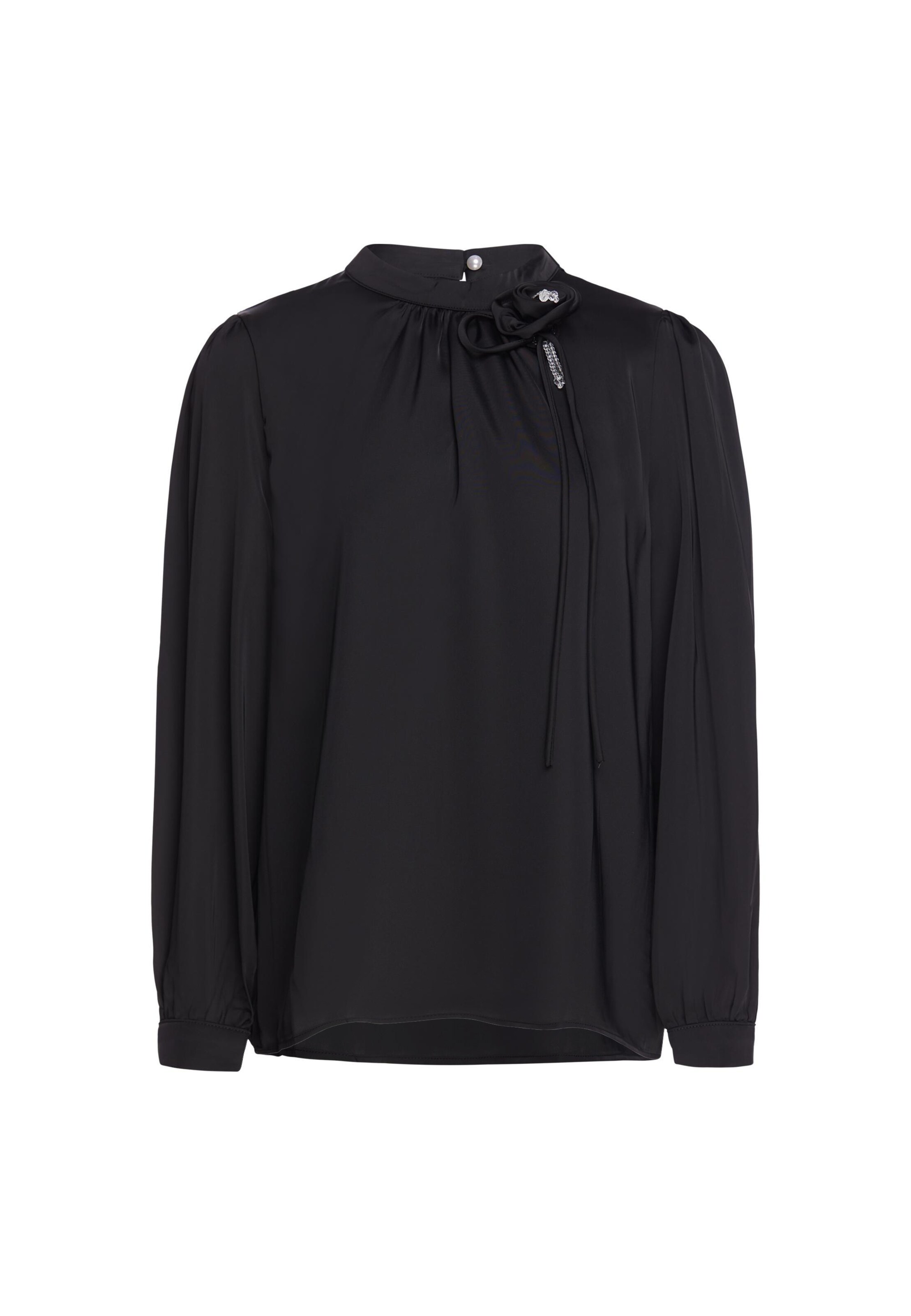 usha BLACK LABEL - Blusa en negro: frente