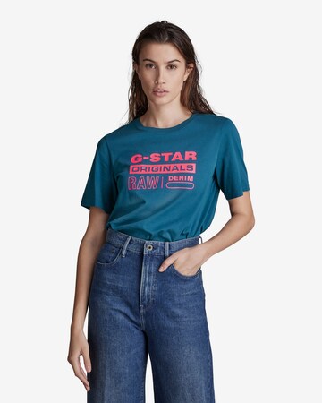 T-shirt G-Star RAW en bleu : devant