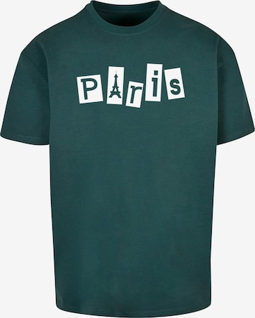T-Shirt 'Paris X' Merchcode en vert : devant