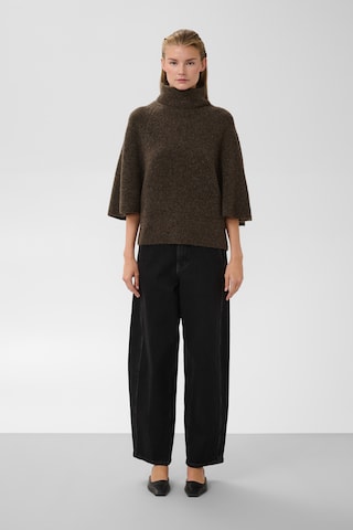 SOAKED IN LUXURY - Pullover 'Bean' em castanho