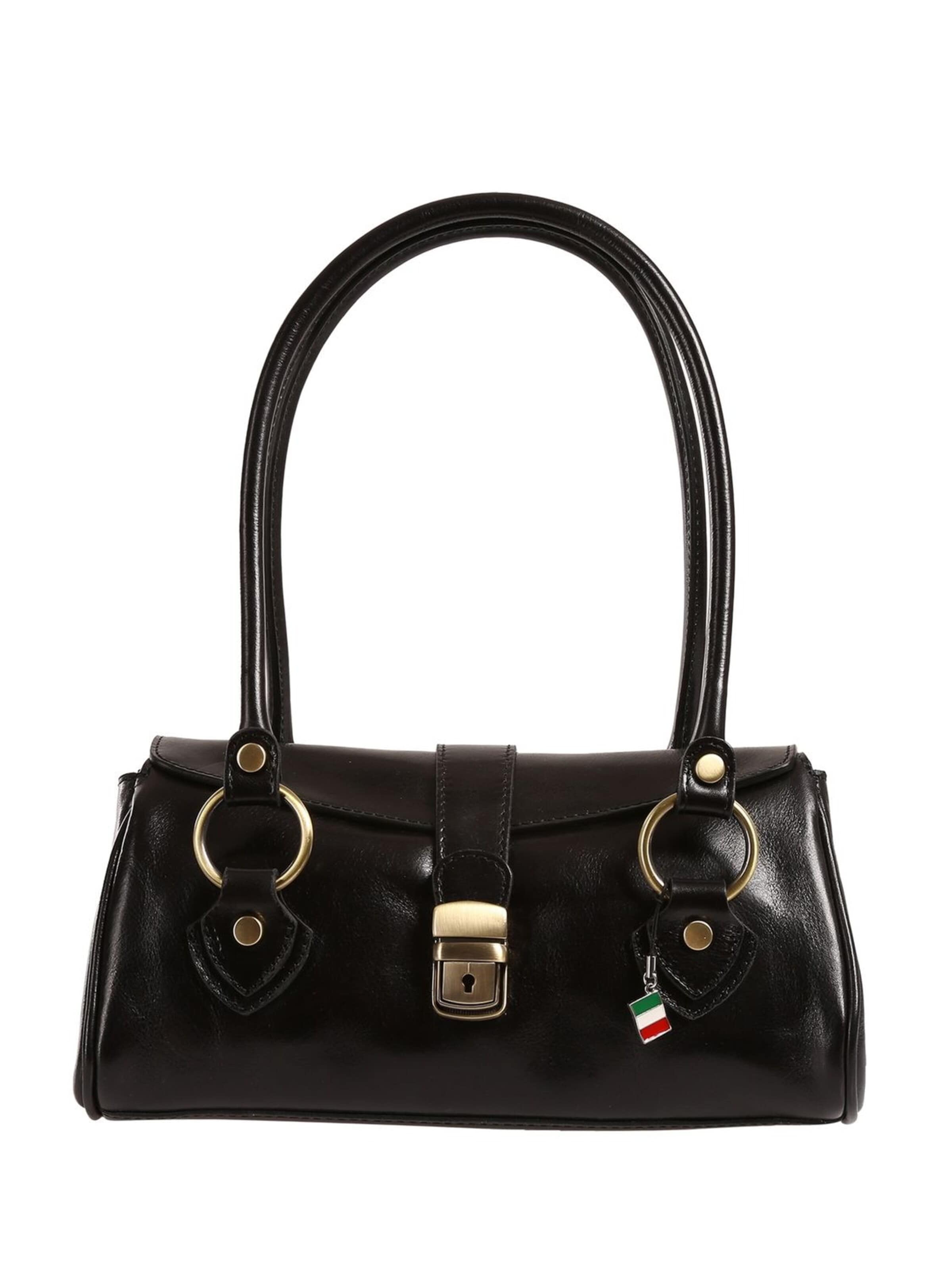 Borsa a spalla di Florence in nero: frontale
