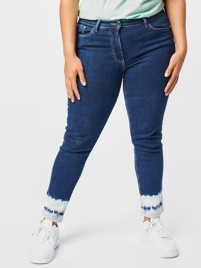 Jeans 'IERI' Persona by Marina Rinaldi pe albastru denim / alb denim, Vizualizare model