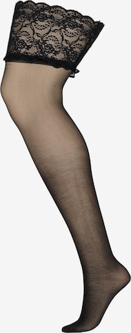Devoted by ZizziNajlonske čarape 'STAY-UP' - crna boja: prednji dio