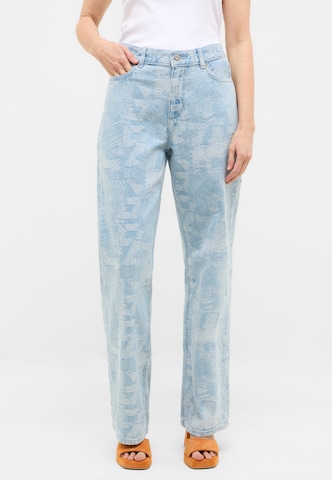 MUSTANG Flared Hose ' Madison Wide' in Blau: Vorderseite