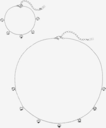 Set di gioielli 'Heart Vibes' di Hey Happiness in argento: frontale