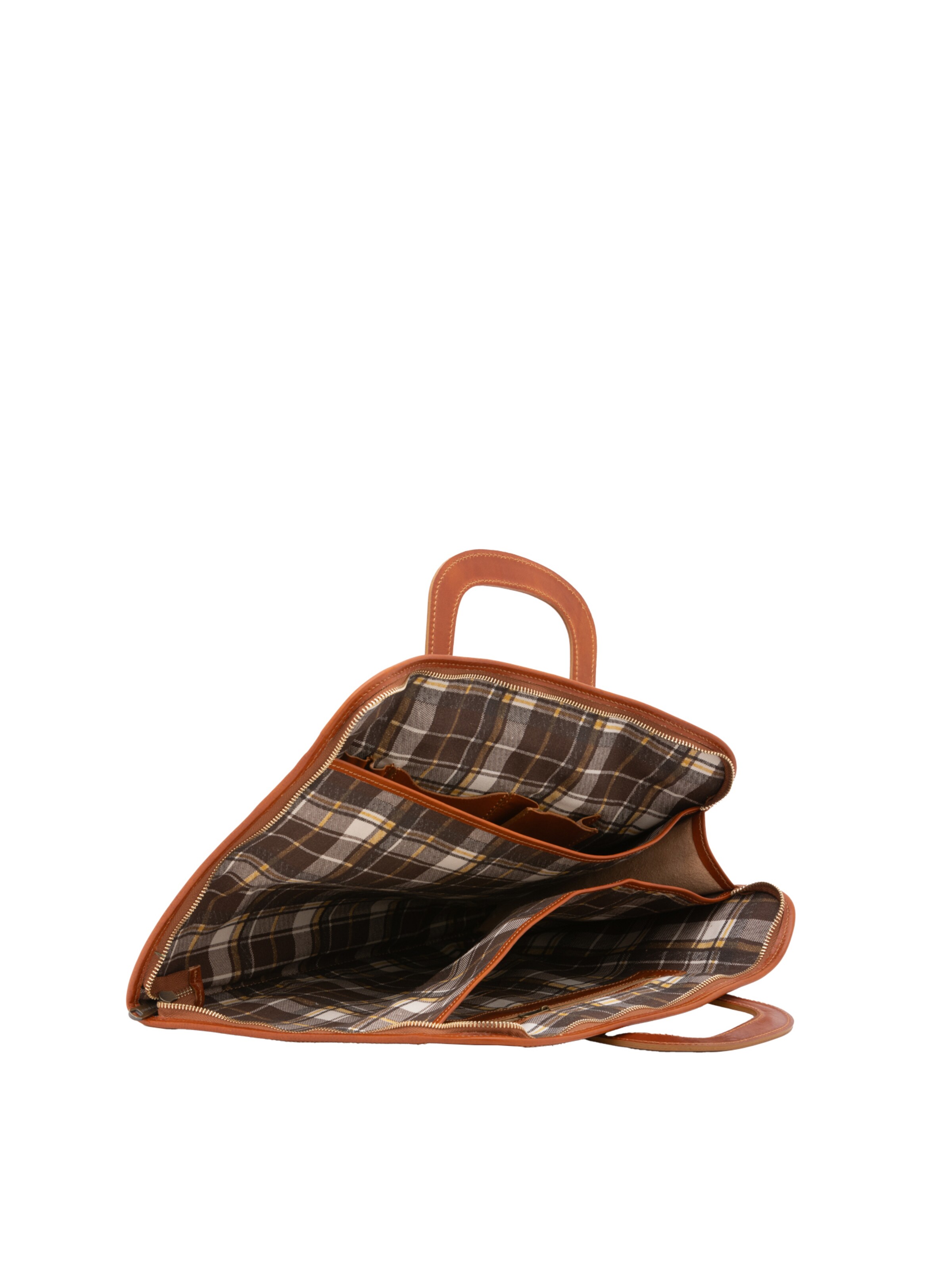 Valigetta ventiquattrore 'Borsa da lavoro uomo vera pelle con zip - Made in Italy' di I Fratelli in beige