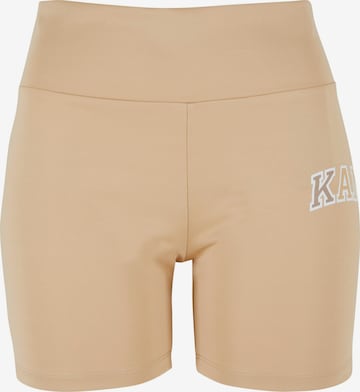 Karl Kani Skinny Sportbroek in Beige: voorkant