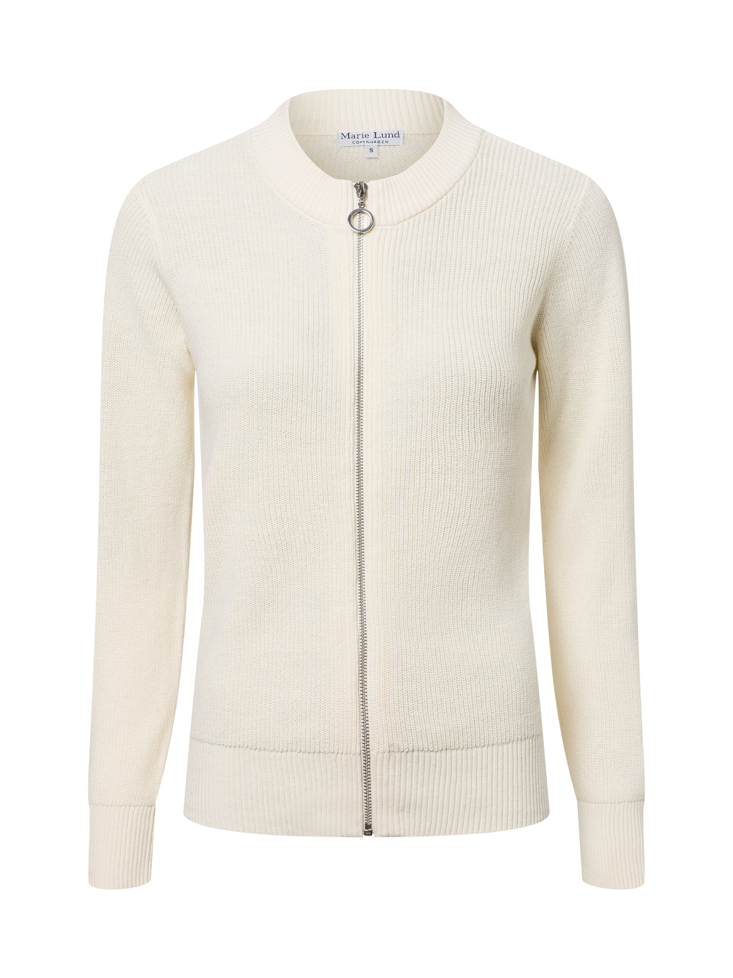 Marie Lund Strickjacke in Weiß: Vorderseite