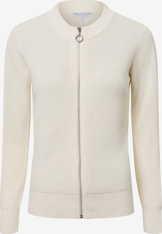 Marie Lund Knit Cardigan in White: front