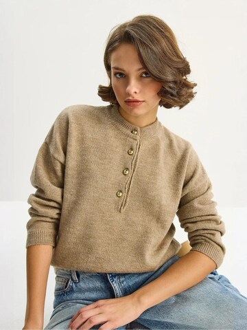 Bianco Lucci Sweter 'Pullover' w kolorze beżowy