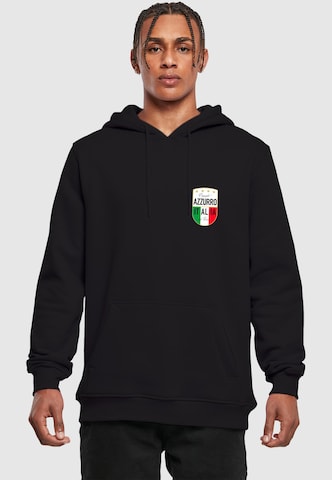 Mister Tee Sweatshirt 'Azurro Italia' in Zwart