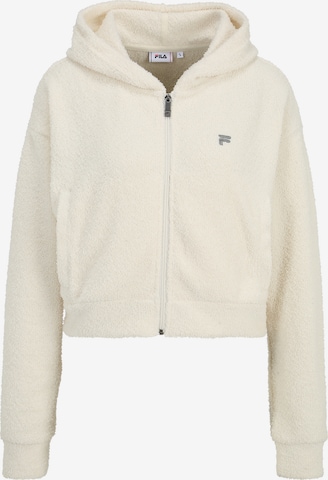 FILA Fleece Jacket 'CREIL ' in Beige: front