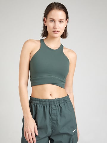 NIKE Bustier Sport bh in Groen: voorkant