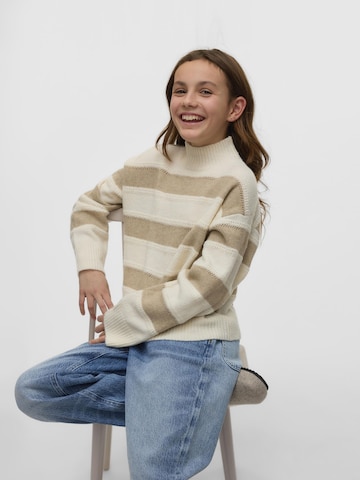 Vero Moda Girl Neulepaita 'VMInez' värissä beige: etupuoli