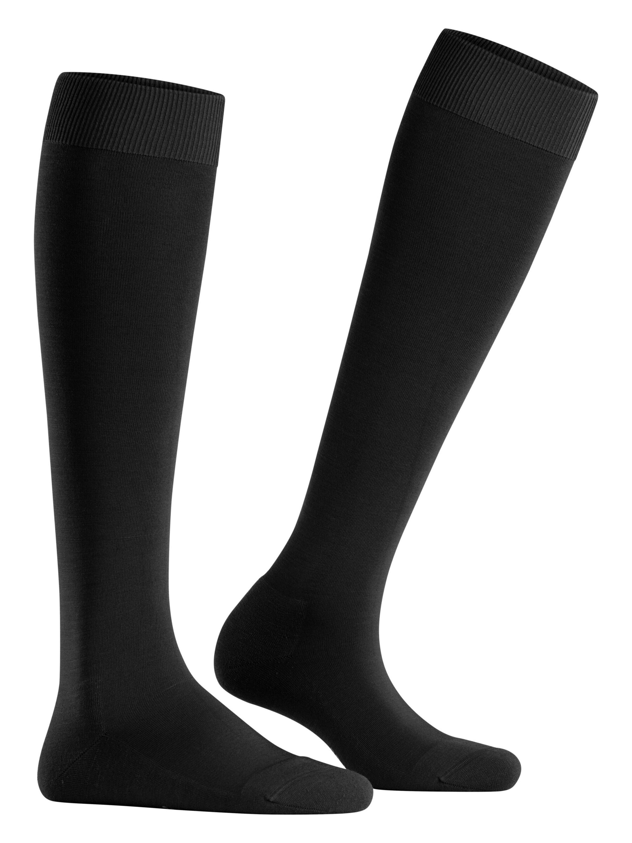 FALKE Knee High Socks 'ClimaWool' in Black