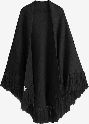 Foulards oversize 'Knitwear poncho' Emilie collection en noir : devant