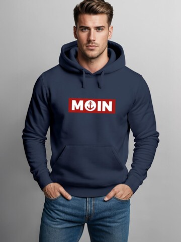 Neverless Sweatshirt 'Moin Anker' in Blue: front
