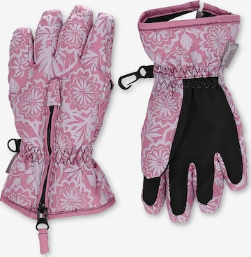STERNTALER Gloves 'Blumen' in Pink