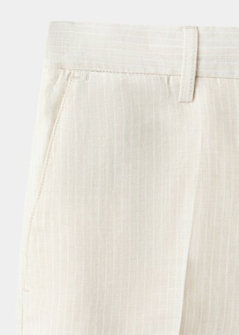 MANGO MAN Regular Pleated Pants 'Soller' in Beige