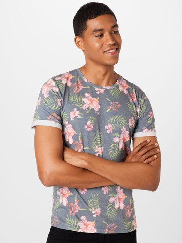 Key Largo Shirt 'BORNEO' in Blau: Vorderseite