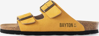 Bayton Pantoletter 'Atlas' i gul / sort, Produktvisning