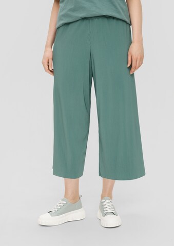 Wide Leg Pantalon s.Oliver Red Label Plus en vert : devant