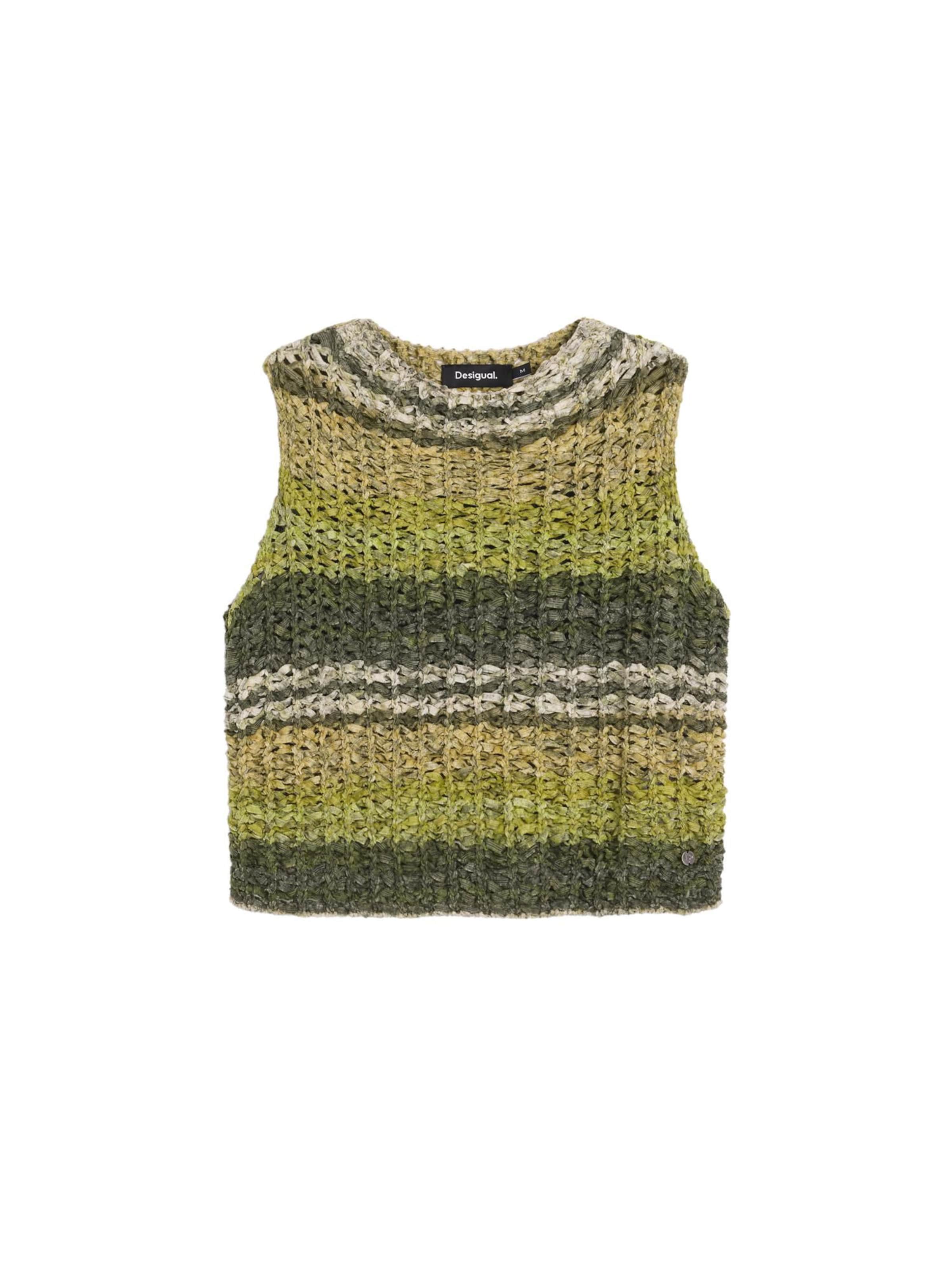 Desigual Sveter - Zelená: predná strana