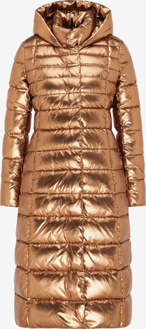 faina Winter Coat in Gold: front