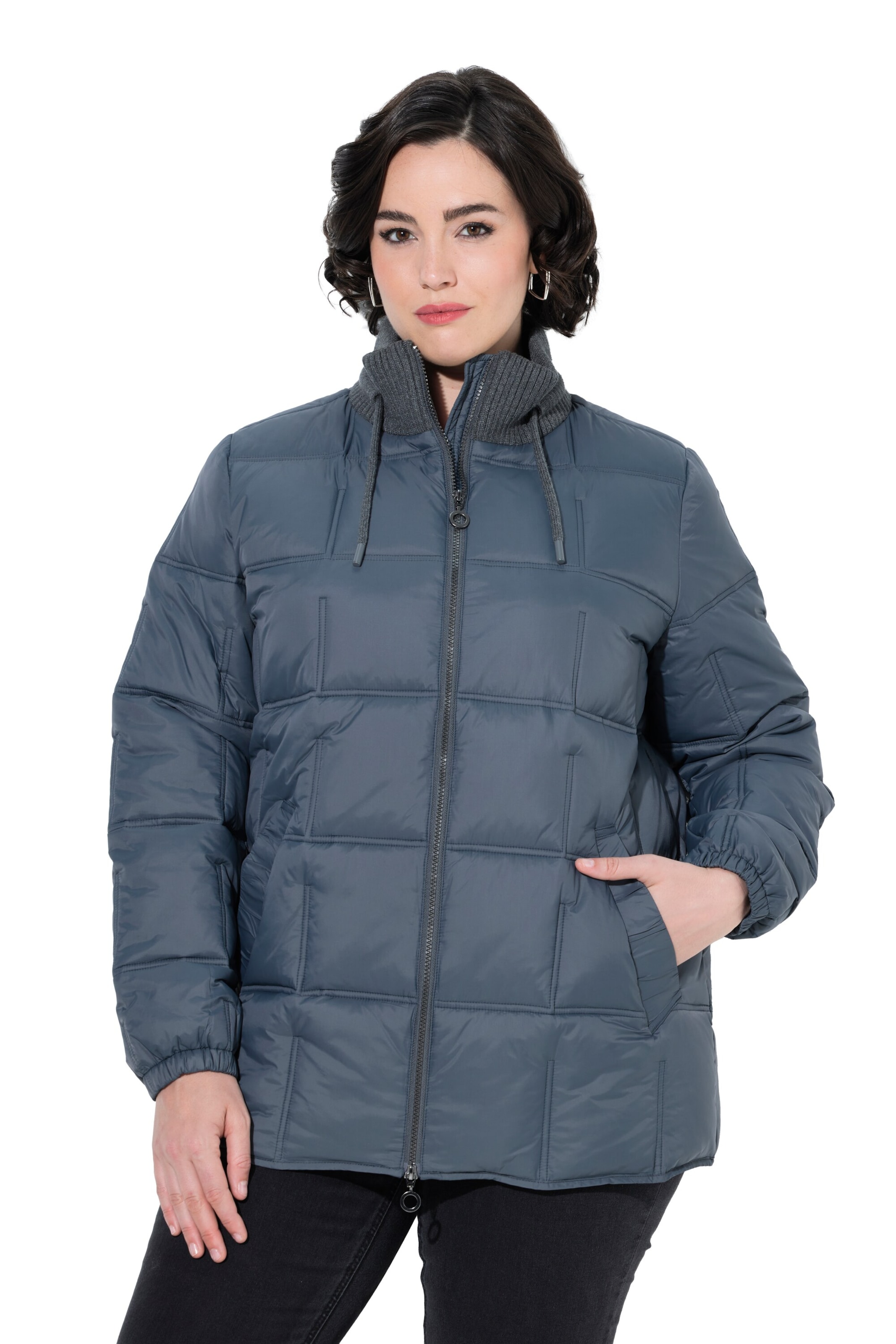 Ulla Popken Winter jacket in Blue: front