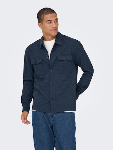 Veste mi-saison 'ONSMark' Only & Sons en bleu : devant