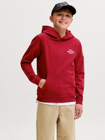 Jack & Jones Junior Sweatshirt 'JORNORREBRO' in Red