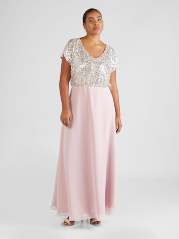 Robe de soirée SWING Curve en rose : devant