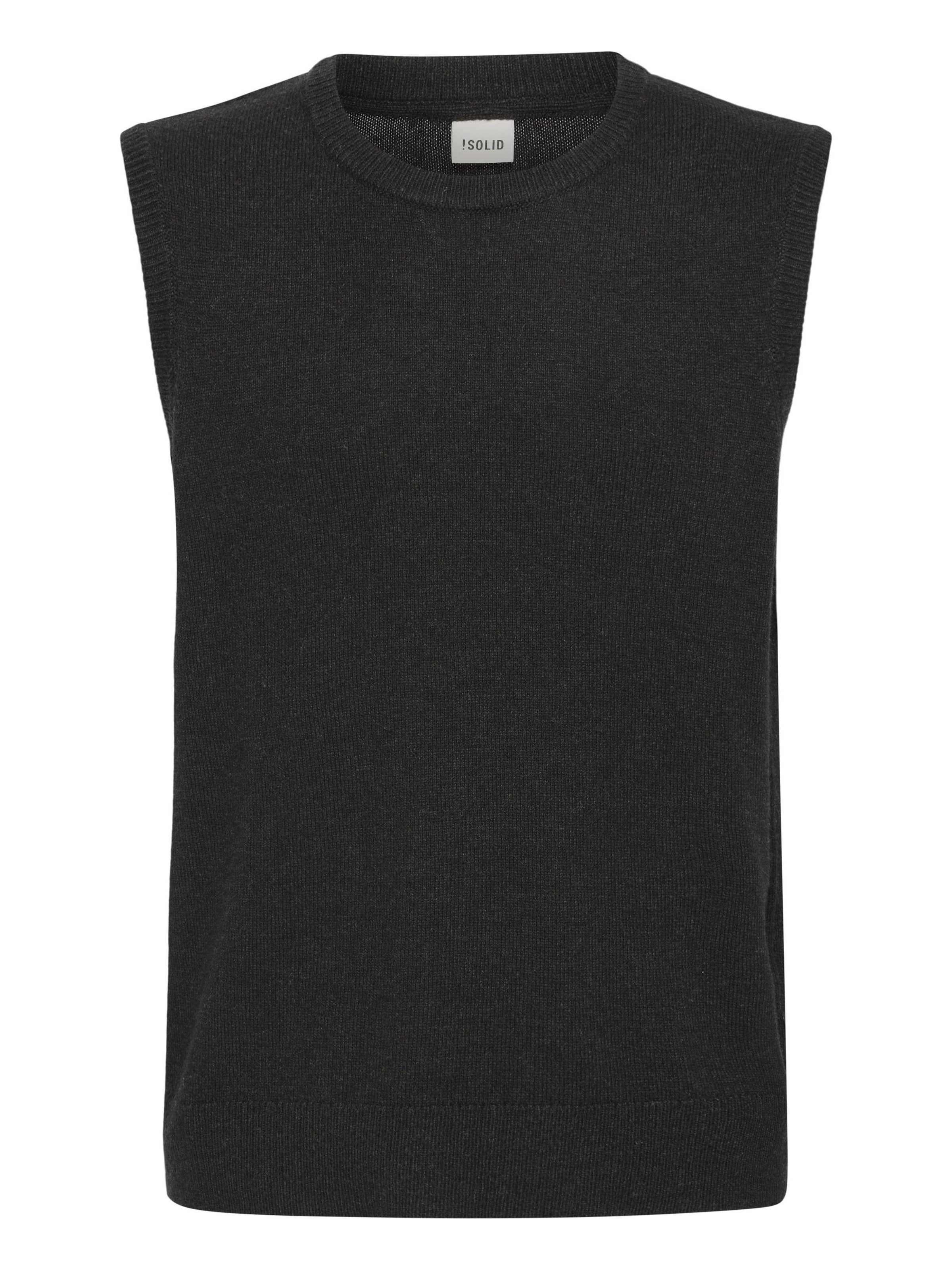 !Solid - Colete de malha ' SDRICK ' em preto: frente