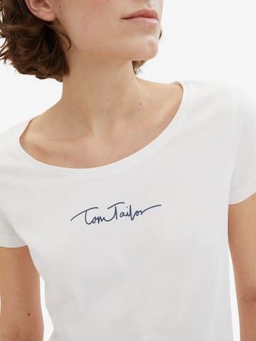 TOM TAILOR Majica | bela barva