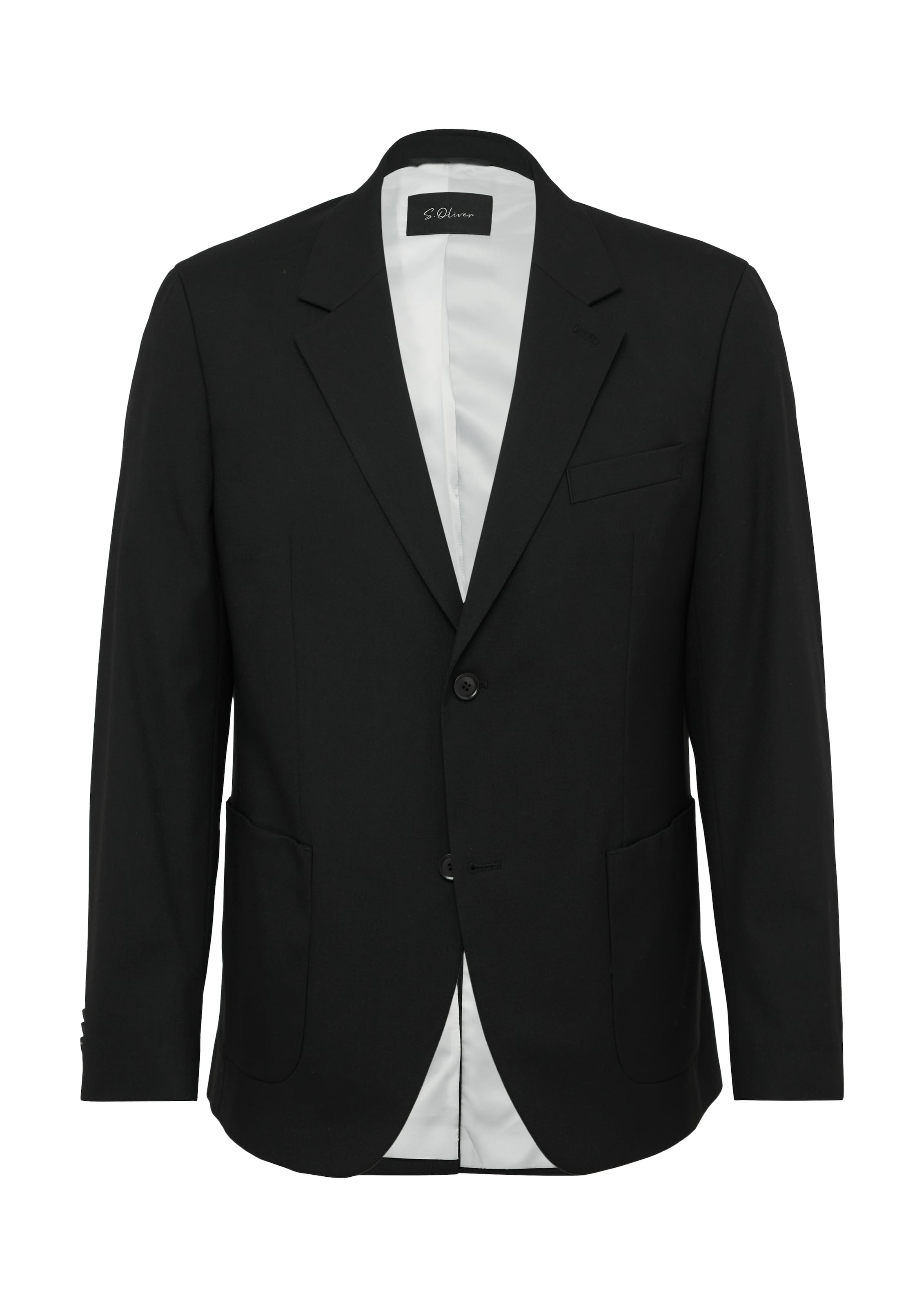 s.Oliver BLACK LABEL Regular Fit Sakko in Schwarz: Vorderseite