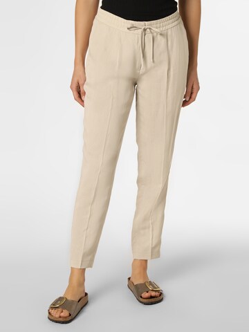 Cambio Regular Bundfaltenhose 'Josie' in Beige: predná strana