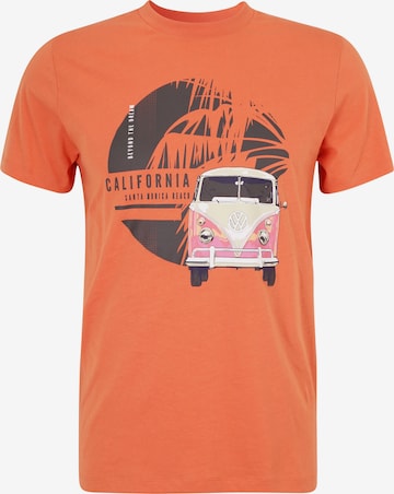 T-Shirt 'VW Retro' Course en orange : devant