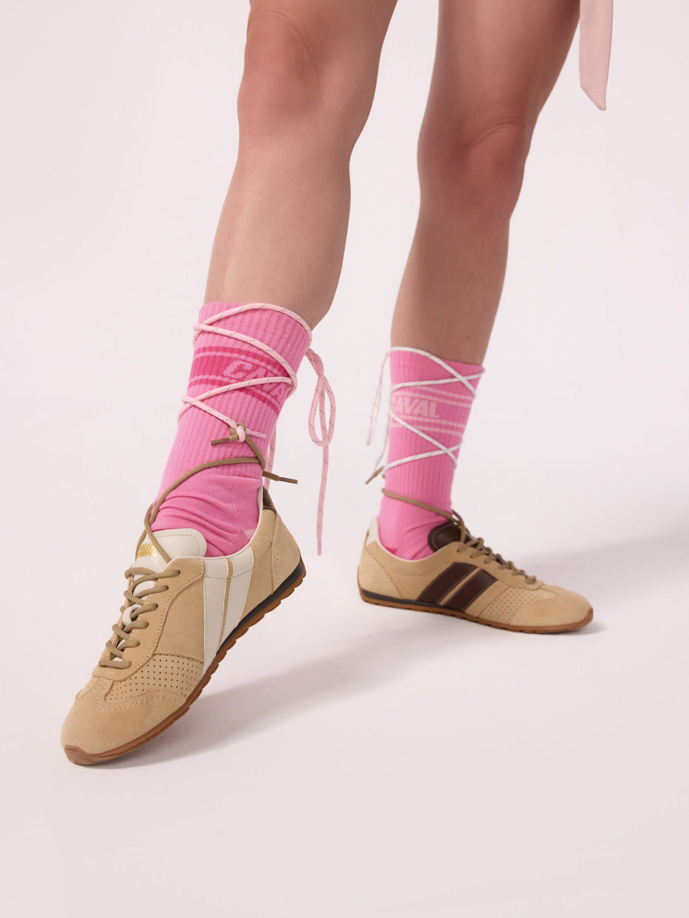 Scarpa slip-on ' BALLET ' di Caval in beige: frontale
