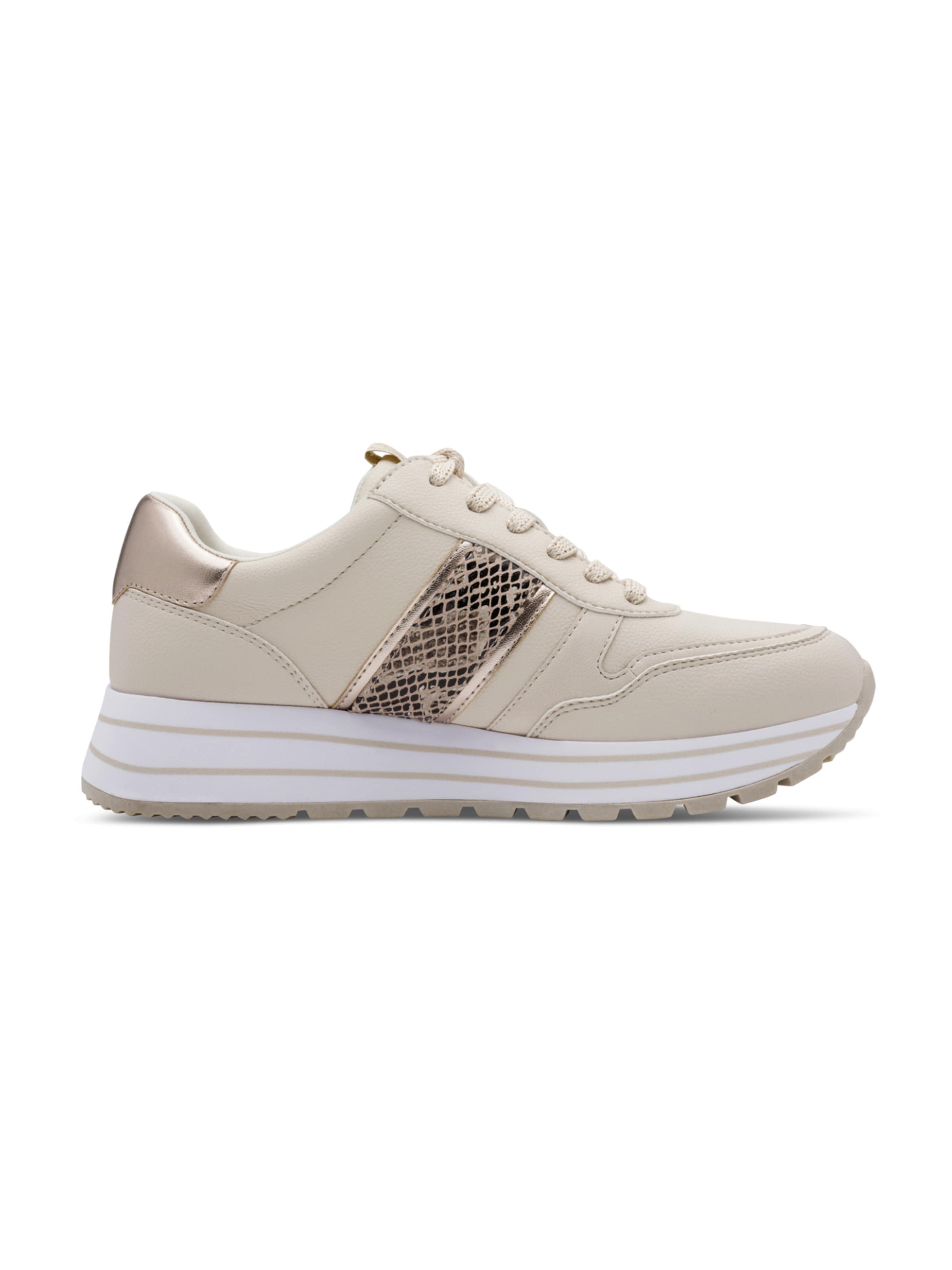 Tamaris Athletic Lace-Up Shoes in Beige: bottom