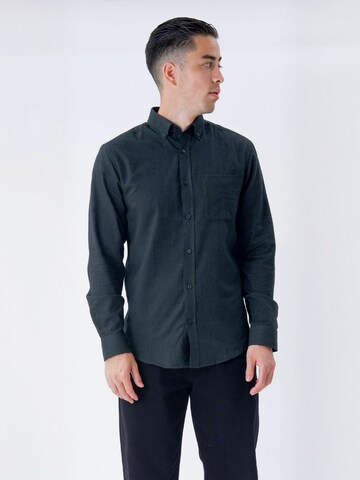 TEESHOPPEN - Ajuste regular Camisa ' Flannel ' en verde: frente