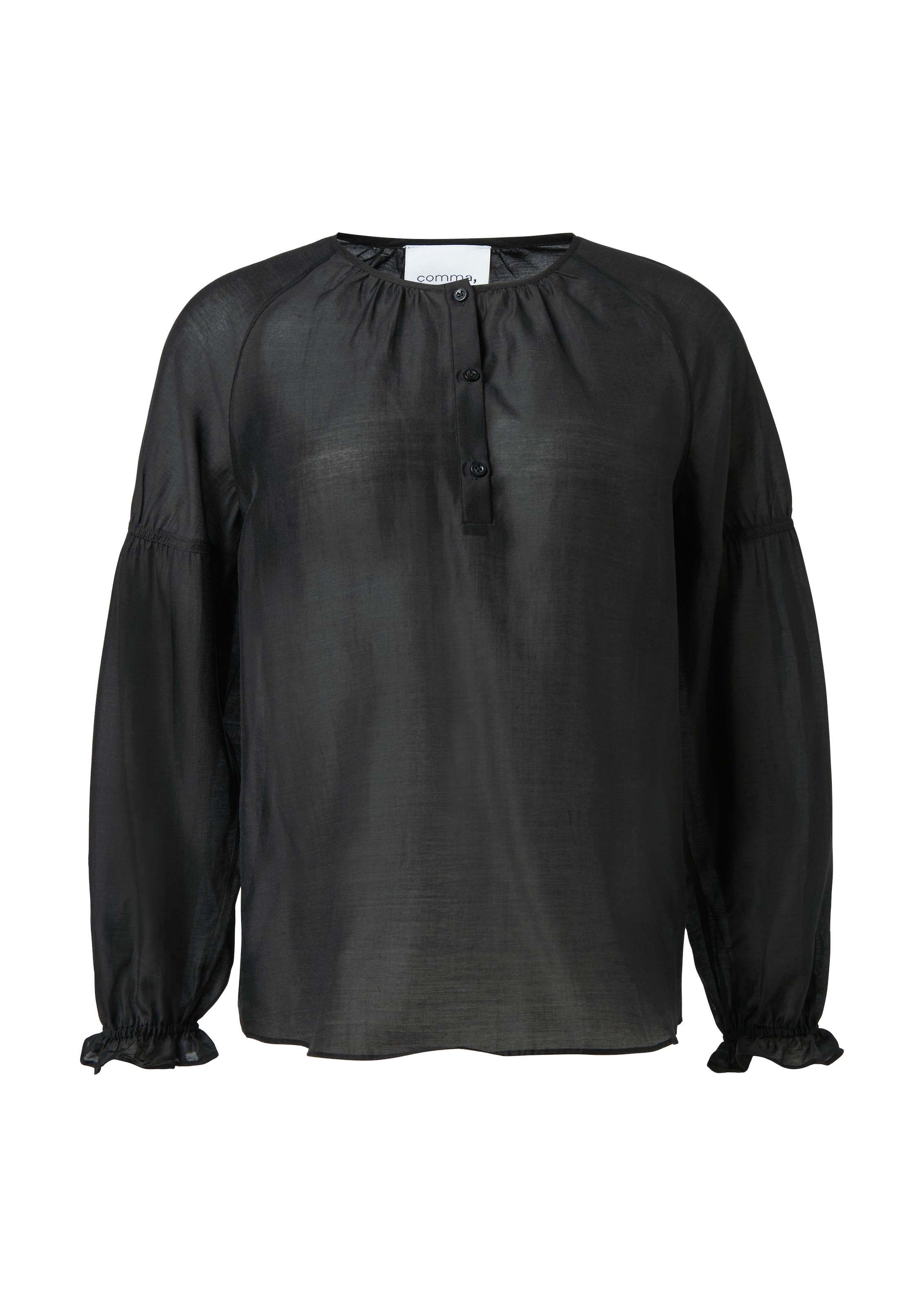 comma casual identity Bluse in Schwarz: Vorderseite