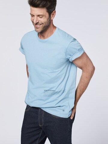 Detto Fatto Shirt ' mit Statement-Schriftzug ' in Blue